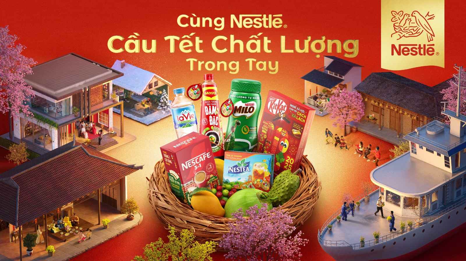 Cùng Nestlé, Cầu Tết Chất Lượng Trong Tay: Khởi động Xuân Ất Tỵ 2025 với những khoảnh khắc đoàn viên ý nghĩa